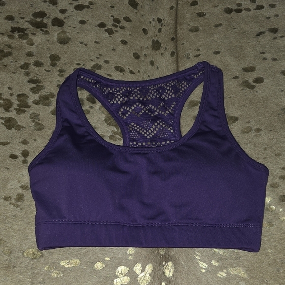 ZYIA Purple Sports Bra Racerback Medium Support - Picture 1 of 3